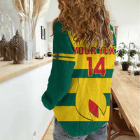 Custom Grenada Football Women Casual Shirt Go Spice Boys Green Version