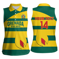 Custom Grenada Football Women Sleeveless Polo Shirt Go Spice Boys Green Version