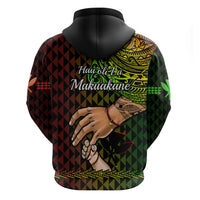 Polynesian Pride Father Day Hawaii Hoodie Kanaka Kakau Hauoli La Makuakane - Wonder Print Shop