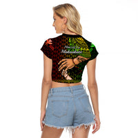 Polynesian Pride Father Day Hawaii Raglan Cropped T Shirt Kanaka Kakau Hauoli La Makuakane - Wonder Print Shop