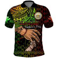 Custom Father Day Hawaii Polo Shirt Kanaka Kakau Hauoli La Makuakane - Wonder Print Shop
