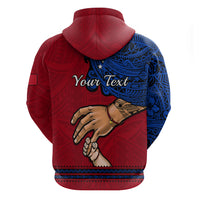 Personalised Father Day Samoa Hoodie Manuia le Aso Sa o Tama Red Version - Wonder Print Shop