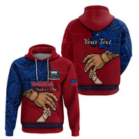 Personalised Father Day Samoa Hoodie Manuia le Aso Sa o Tama Red Version - Wonder Print Shop