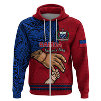 Personalised Father Day Samoa Hoodie Manuia le Aso Sa o Tama Red Version - Wonder Print Shop