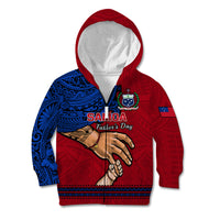 Personalised Father Day Samoa Kid Hoodie Manuia le Aso Sa o Tama Red Version - Wonder Print Shop