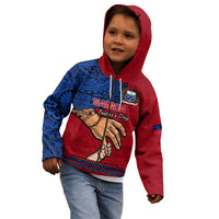 Personalised Father Day Samoa Kid Hoodie Manuia le Aso Sa o Tama Red Version - Wonder Print Shop