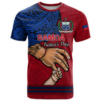 Personalised Father Day Samoa T Shirt Manuia le Aso Sa o Tama Red Version - Wonder Print Shop