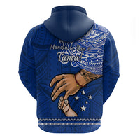 Polynesian Pride Father Day Samoa Hoodie Manuia le Aso Sa o Tama Blue Version - Wonder Print Shop