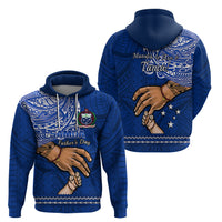 Polynesian Pride Father Day Samoa Hoodie Manuia le Aso Sa o Tama Blue Version - Wonder Print Shop
