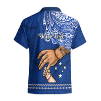 Personalised Father Day Samoa Hawaiian Shirt Manuia le Aso Sa o Tama Blue Version - Wonder Print Shop