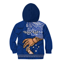 Personalised Father Day Samoa Kid Hoodie Manuia le Aso Sa o Tama Blue Version - Wonder Print Shop