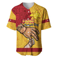 Polynesian Pride Father Day Papua New Guinea Baseball Jersey PNG I Love You Dad Yellow Version - Wonder Print Shop