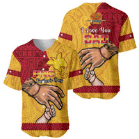 Polynesian Pride Father Day Papua New Guinea Baseball Jersey PNG I Love You Dad Yellow Version - Wonder Print Shop