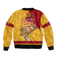 Polynesian Pride Father Day Papua New Guinea Bomber Jacket PNG I Love You Dad Yellow Version - Wonder Print Shop