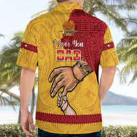Polynesian Pride Father Day Papua New Guinea Hawaiian Shirt PNG I Love You Dad Yellow Version - Wonder Print Shop