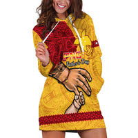 Polynesian Pride Father Day Papua New Guinea Hoodie Dress PNG I Love You Dad Yellow Version - Wonder Print Shop