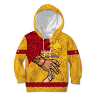 Polynesian Pride Father Day Papua New Guinea Kid Hoodie PNG I Love You Dad Yellow Version - Wonder Print Shop