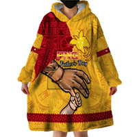 Polynesian Pride Father Day Papua New Guinea Wearable Blanket Hoodie PNG I Love You Dad Yellow Version - Wonder Print Shop