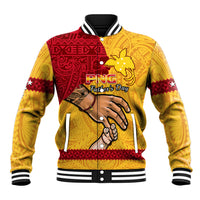Personalised Father Day Papua New Guinea Baseball Jacket PNG I Love You Dad Yellow Version - Wonder Print Shop