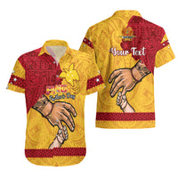 Personalised Father Day Papua New Guinea Hawaiian Shirt PNG I Love You Dad Yellow Version - Wonder Print Shop