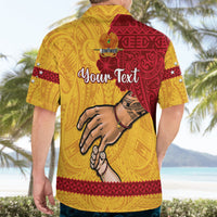 Personalised Father Day Papua New Guinea Hawaiian Shirt PNG I Love You Dad Yellow Version - Wonder Print Shop