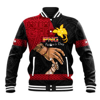 Polynesian Pride Father Day Papua New Guinea Baseball Jacket PNG I Love You Dad Black Version - Wonder Print Shop