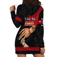 Polynesian Pride Father Day Papua New Guinea Hoodie Dress PNG I Love You Dad Black Version - Wonder Print Shop