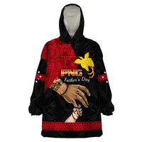 Polynesian Pride Father Day Papua New Guinea Wearable Blanket Hoodie PNG I Love You Dad Black Version - Wonder Print Shop