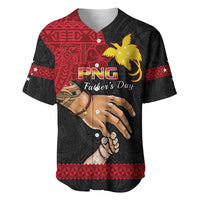Personalised Father Day Papua New Guinea Baseball Jersey PNG I Love You Dad Black Version - Wonder Print Shop