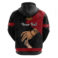 Personalised Father Day Papua New Guinea Hoodie PNG I Love You Dad Black Version - Wonder Print Shop