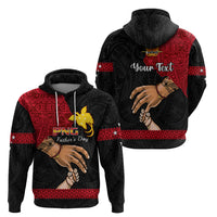 Personalised Father Day Papua New Guinea Hoodie PNG I Love You Dad Black Version - Wonder Print Shop