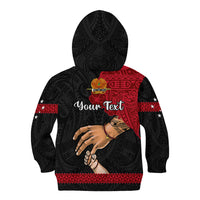 Personalised Father Day Papua New Guinea Kid Hoodie PNG I Love You Dad Black Version - Wonder Print Shop