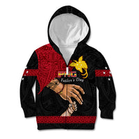 Personalised Father Day Papua New Guinea Kid Hoodie PNG I Love You Dad Black Version - Wonder Print Shop