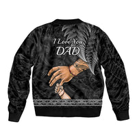 Polynesian Pride Father Day New Zealand Bomber Jacket Aotearoa Maori Fern I Love You Dad - Wonder Print Shop