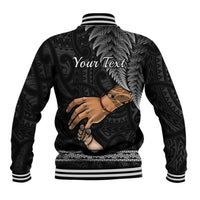 Personalised Father Day New Zealand Baseball Jacket Aotearoa Maori Fern I Love You Dad - Wonder Print Shop