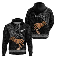 Personalised Father Day New Zealand Hoodie Aotearoa Maori Fern I Love You Dad - Wonder Print Shop