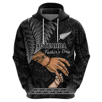 Personalised Father Day New Zealand Hoodie Aotearoa Maori Fern I Love You Dad - Wonder Print Shop