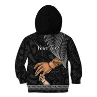 Personalised Father Day New Zealand Kid Hoodie Aotearoa Maori Fern I Love You Dad - Wonder Print Shop