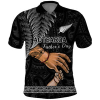 Custom Father Day New Zealand Polo Shirt Aotearoa Maori Fern I Love You Dad - Wonder Print Shop