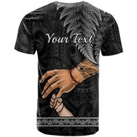 Personalised Father Day New Zealand T Shirt Aotearoa Maori Fern I Love You Dad - Wonder Print Shop