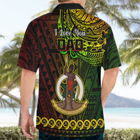 Polynesian Pride Father Day Vanuatu Hawaiian Shirt I Love You Dad Reggae Version - Wonder Print Shop