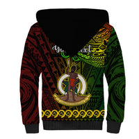 Personalised Father Day Vanuatu Sherpa Hoodie I Love You Dad Reggae Version - Wonder Print Shop