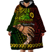 Personalised Father Day Vanuatu Wearable Blanket Hoodie I Love You Dad Reggae Version - Wonder Print Shop