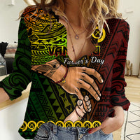 Personalised Father Day Vanuatu Women Casual Shirt I Love You Dad Reggae Version - Wonder Print Shop