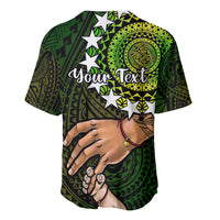 Personalised Father Day Cook Islands Baseball Jersey I Love You Dad Kuki Airani Turtle Pattern - Wonder Print Shop