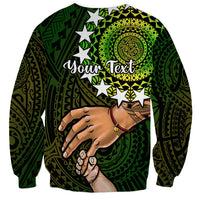 Personalised Father Day Cook Islands Sweatshirt I Love You Dad Kuki Airani Turtle Pattern - Wonder Print Shop