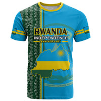 Personalised 1 July Independence Day Rwanda T Shirt African Imigongo Happy 61st Anniversary - Wonder Print Shop