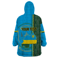 Personalised 1 July Independence Day Rwanda Wearable Blanket Hoodie African Imigongo Happy 61st Anniversary - Wonder Print Shop
