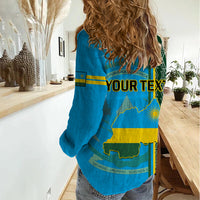 Personalised 1 July Independence Day Rwanda Women Casual Shirt African Imigongo Happy 61st Anniversary - Wonder Print Shop