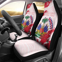 Custom Haiti Football Car Seat Cover Les Grenadiers Red Grunge Polynesian Tattoo - Wonder Print Shop
